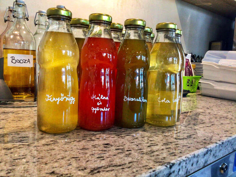 Homemade syrups at the Lignum Hotel